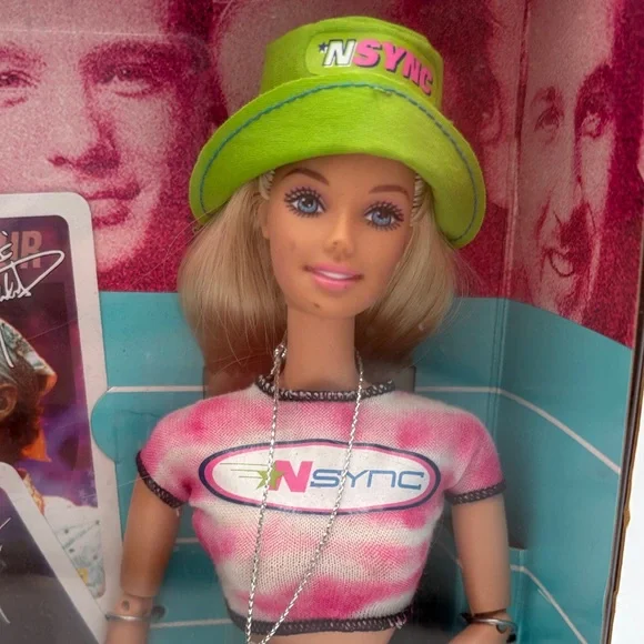 Barbie NSYNC Fan Doll y2k vintage Barbie, with CD. Bucket hat. Collectors cards - Picture 9 of 13